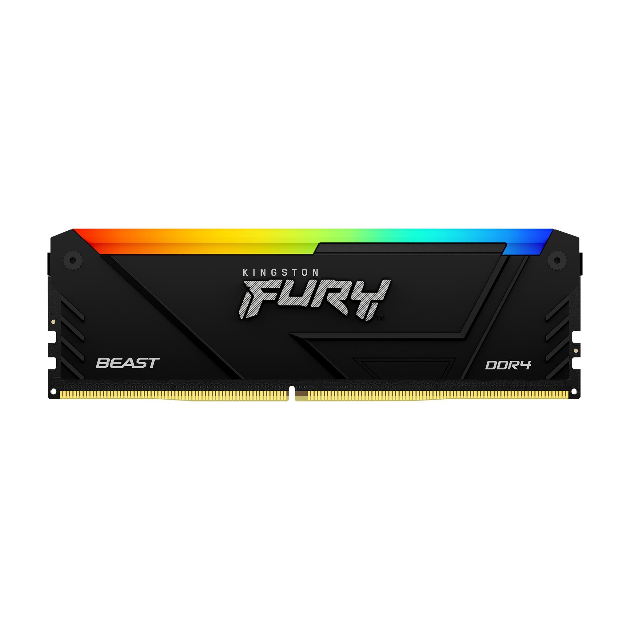 Оперативная память 16 Gb 3200 MHz Kingston FURY Beast RGB XMP Black (KF432C16BB12A/16) купить по выгодной цене! 