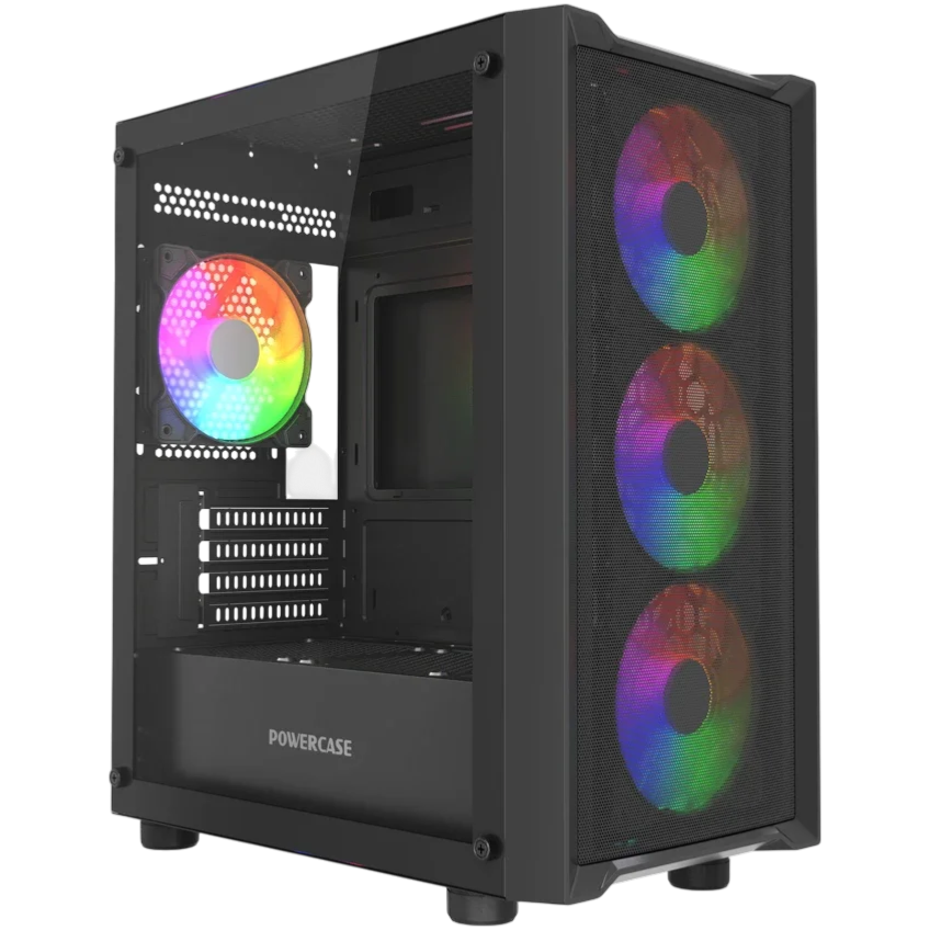 Компьютерный корпус Powercase Mistral Micro EM19 TG ARGB Black (CMMEM19B-A4) купить по выгодной цене! 