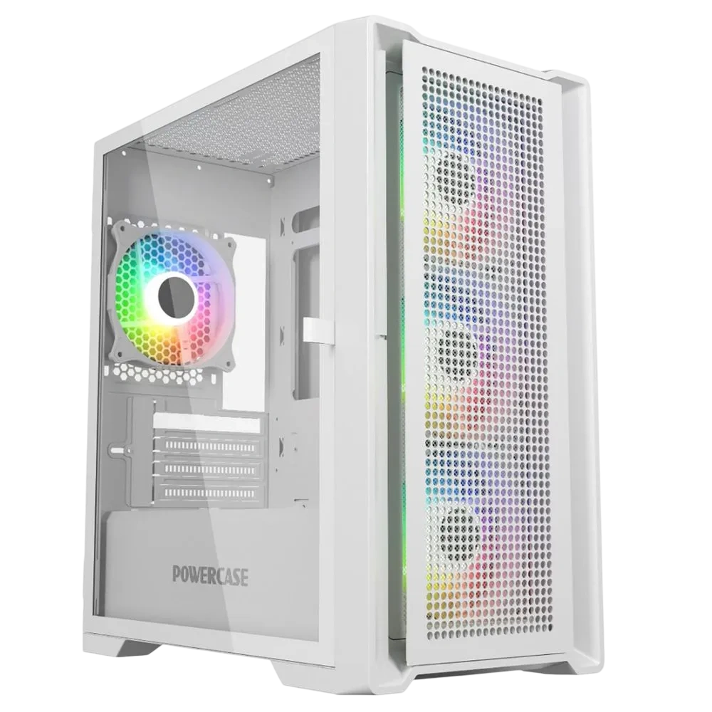 Компьютерный корпус Powercase Alisio Micro X4W V2 TG ARGB White (CAMCXW-A4)