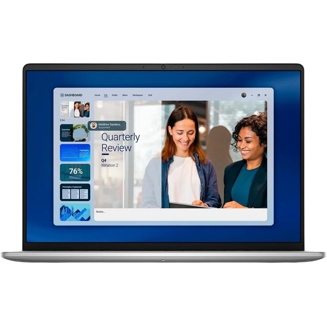 Ноутбук Dell 16 DС16256 (AMD Ryzen AI 5 330/16" 1920x1200/16Gb/512Gb SSD/AMD Radeon 820M/Win 11 Home) Silver