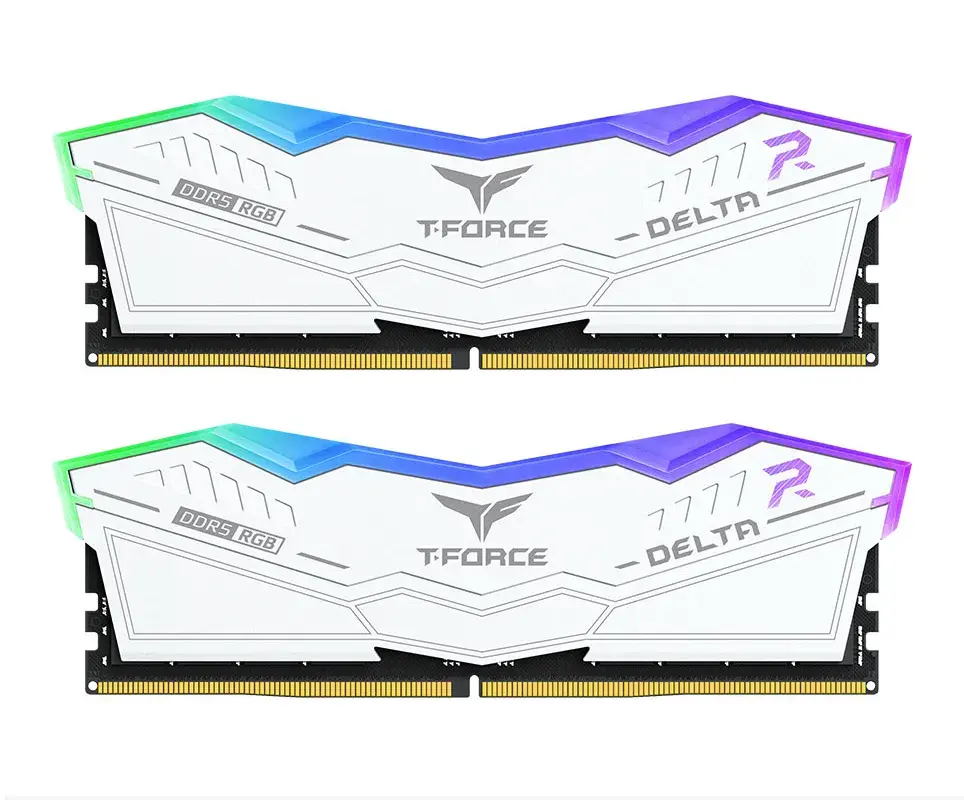Оперативная память 64 Gb 6000 MHz Team Group T-FORCE DELTA RGB White (FF4D564G6000HC38ADC01) модулей 2 купить по выгодной цене! 