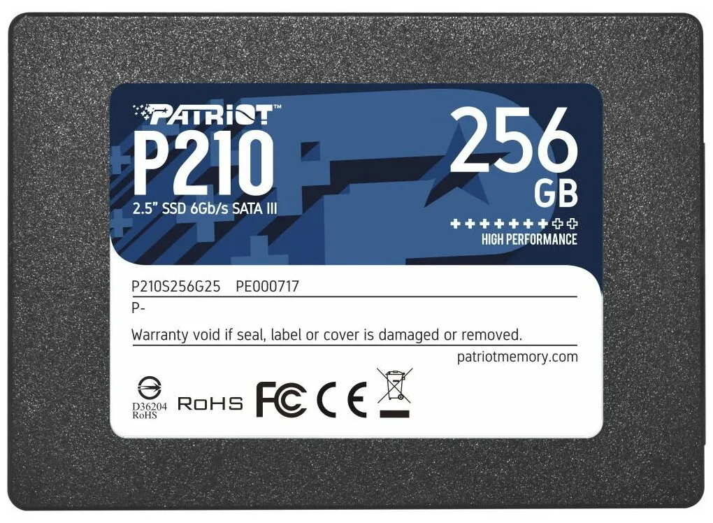 Твердотельный накопитель SSD 256 ГБ 2.5" SATA Patriot P210 (P210S256G25) купить по выгодной цене! 
