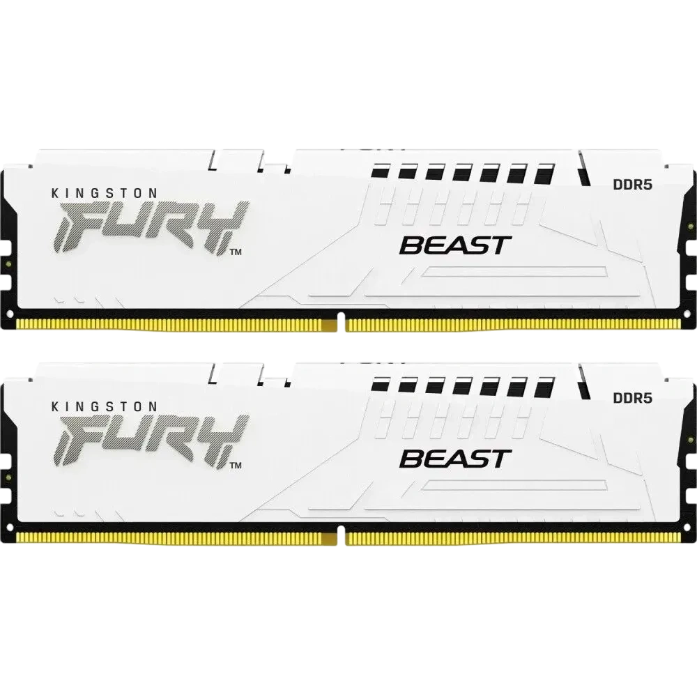 Оперативная память DDR5 64 Gb 5600 MHz Kingston FURY Beast AMD White (KF556C36BWEK2-64) купить по выгодной цене! 