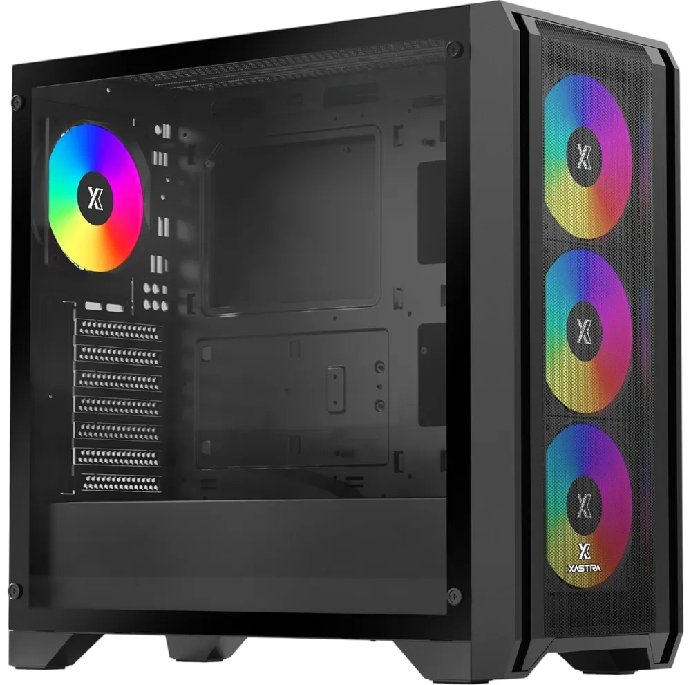 Компьютерный корпус XASTRA A500 4ARGB Black (A500-BK-FC120ARGB-4F-GL) купить по выгодной цене! 