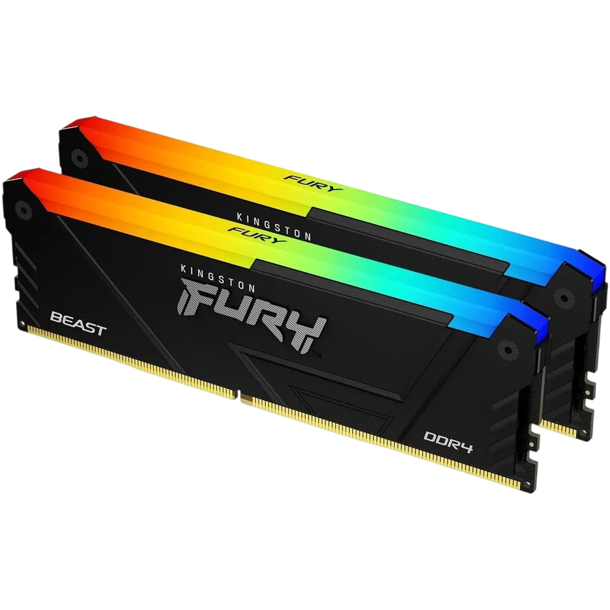 Оперативная память 64 Gb 3200 MHz Kingston FURY Beast RGB Black (KF432C16BB2AK2/64)