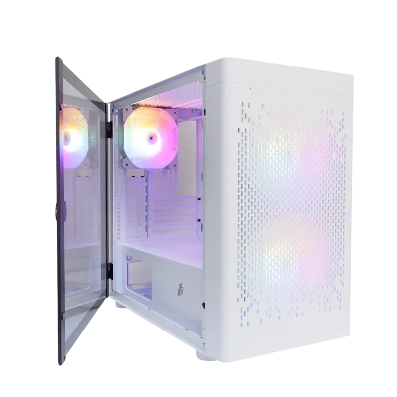 Компьютерный корпус 1STPLAYER DK D3-B LED (D3-B-WH-2F1P-W-1F1-W) White купить по выгодной цене! 