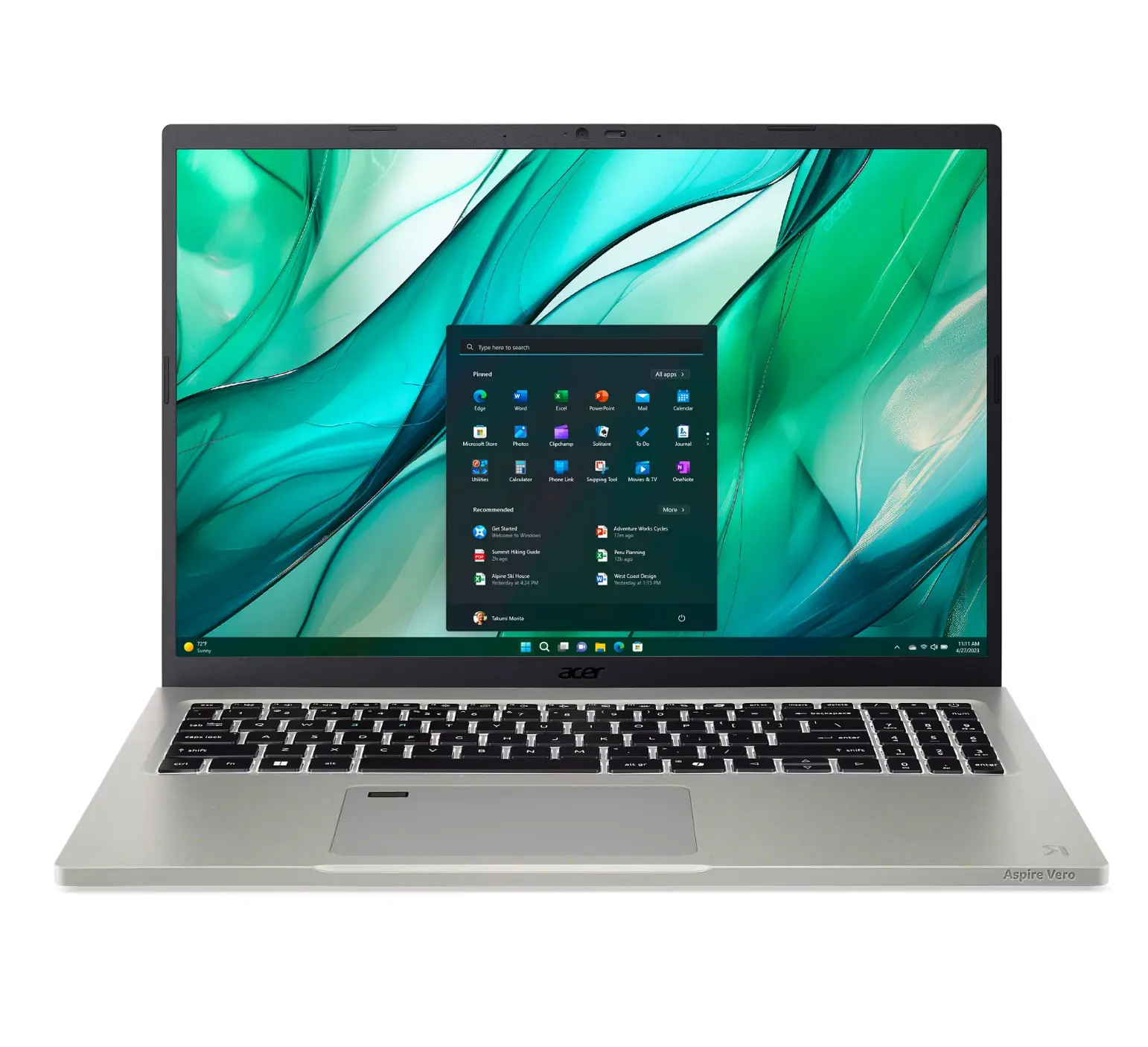 Ноутбук Acer Aspire Vero 16 AV16-51P-5641 (Intel Ultra 5 125U/16" WUXGA/16Gb/512Gb SSD/Intel Graphics/Wi-Fi/Bluetooth/Win 11 Home) Gray