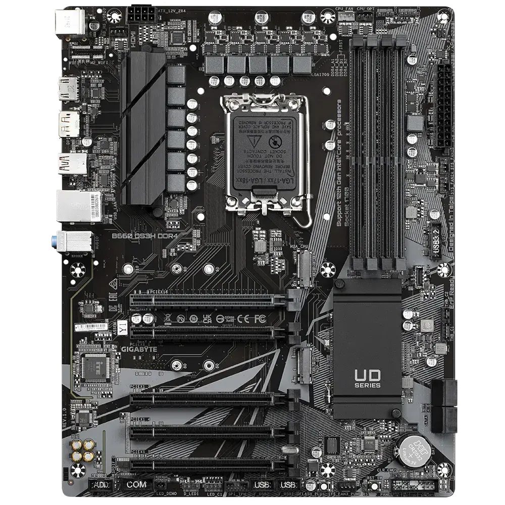 B660 ds3h ax ddr4. Материнская плата Gigabyte b660 ds3h ddr4. MB Gigabyte b660 ds3h AX ddr4 lga1700. B660 ds3h ddr4 фото сзади