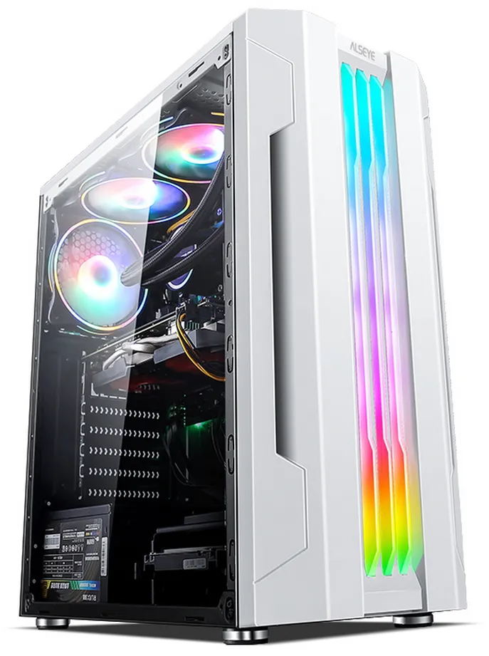 Компьютерный корпус ALSEYE Auro ARGB TG White (AURA) 3.0-W