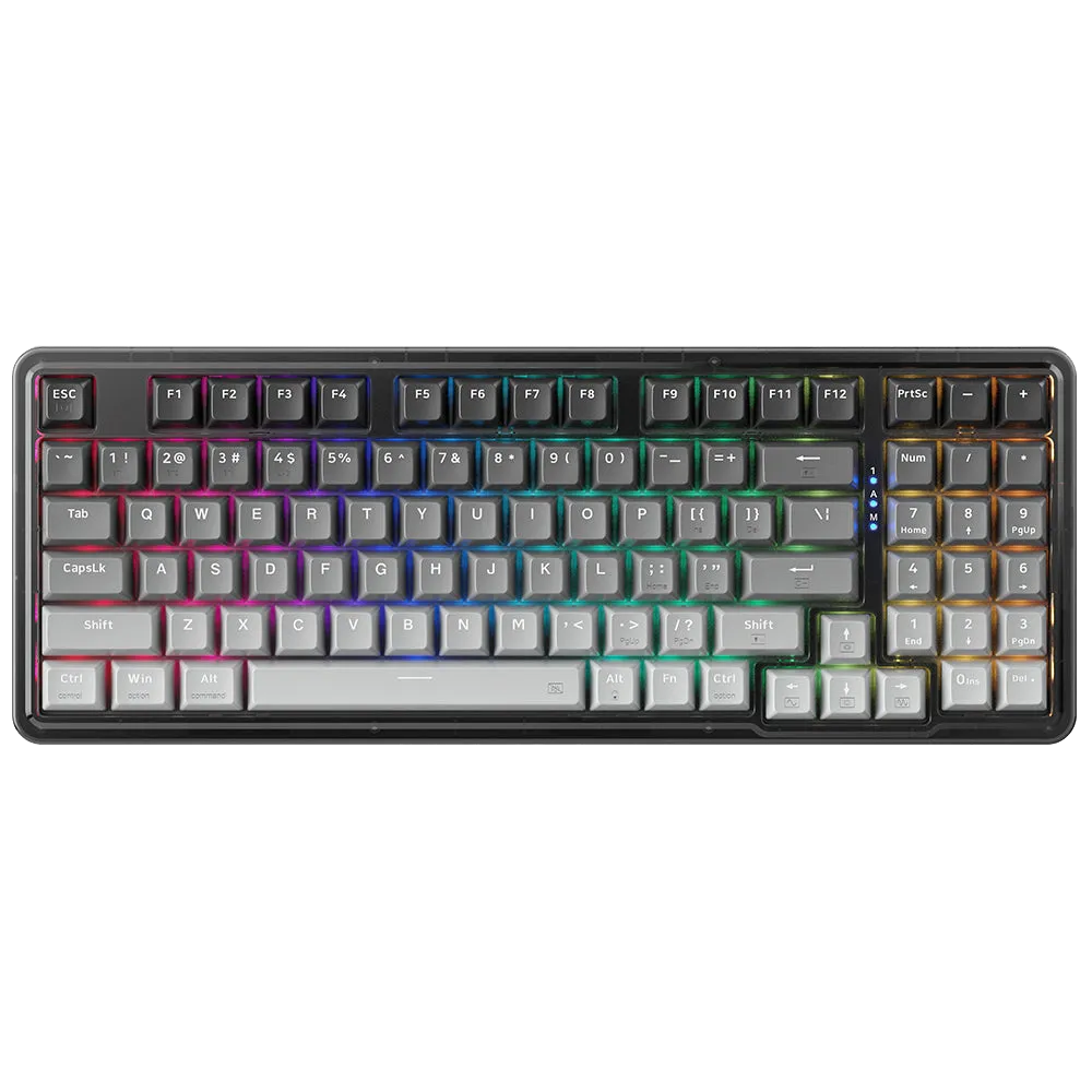 Фото - Механическая клавиатура беспроводная Machenike K500F-B94W Pro Серая Русская раскладка