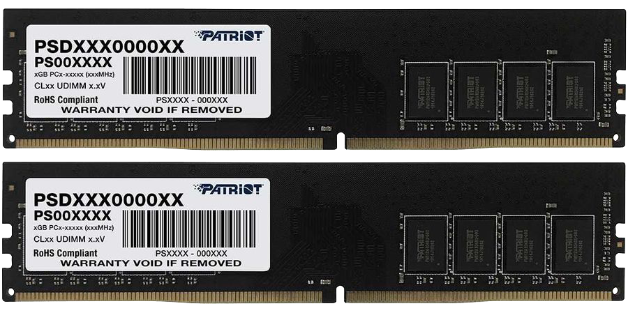 Оперативная память DDR4 32 ГБ 3200 МГц Patriot Signature Line (PSD432G3200K) модулей 2 шт.