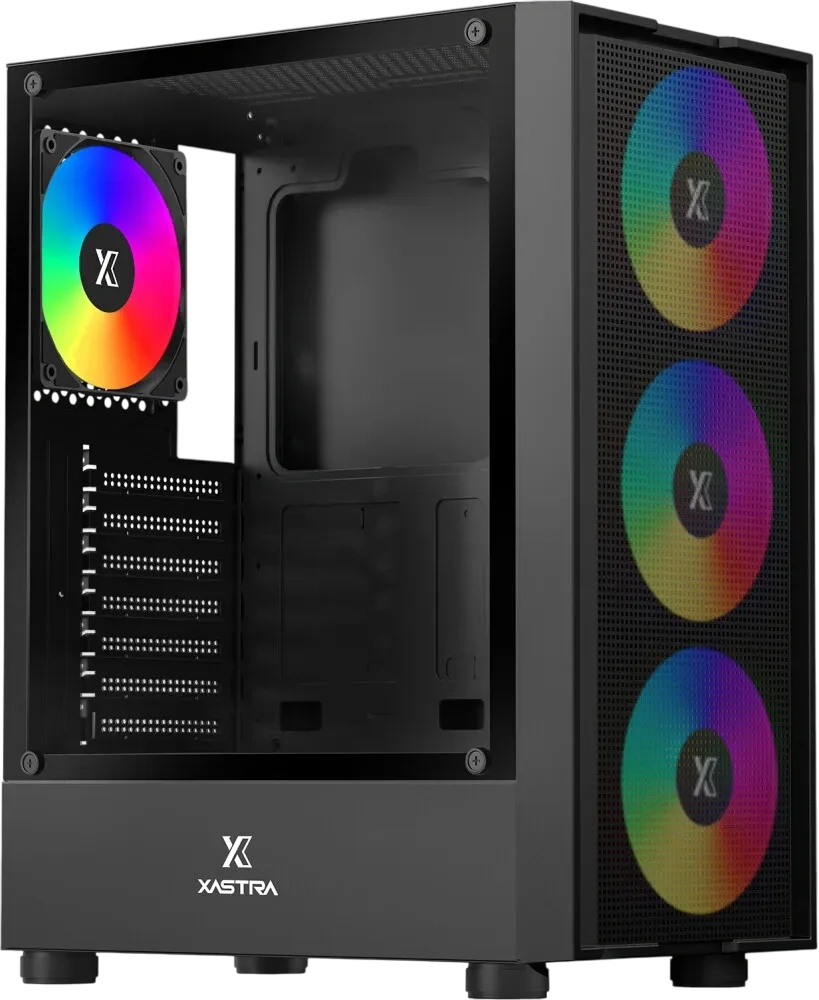 Компьютерный корпус XASTRA A301 4FRGB Black (A301-BK-FC120FRGB-4F-GL) купить по выгодной цене! 