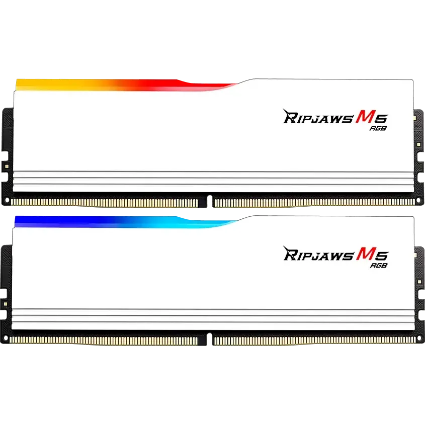 Оперативная память DDR5 64 Gb 6400 MHz G.Skill RIPJAWS M5 RGB White (F5-6400J3239G32GX2-RM5RW) купить по выгодной цене! 