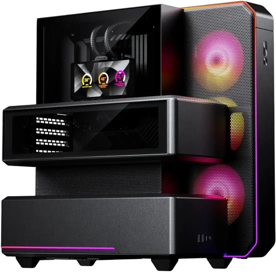 Компьютерный корпус PHANTEKS EX5 Max ARGB LCD Black (PH-EX526M_DBK01)