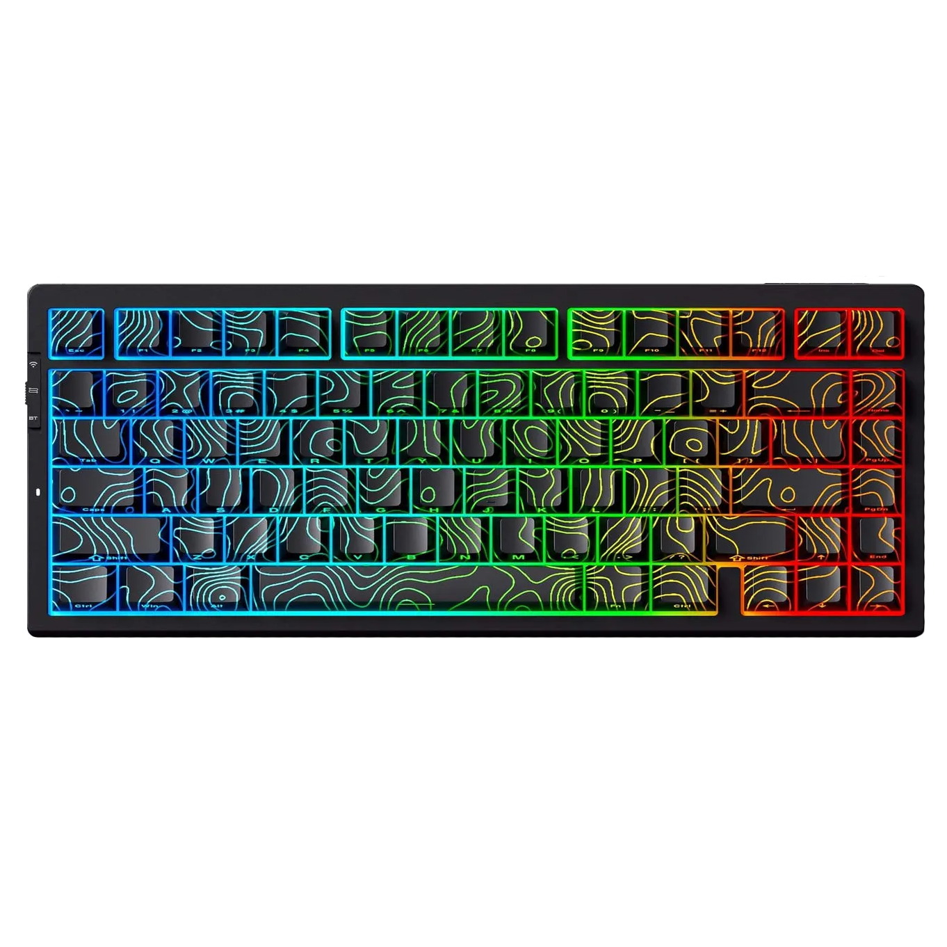 Фото - Механическая беспроводная клавиатура MCHOSE G75 PRO черный абстрактный принт/ английская раскладка