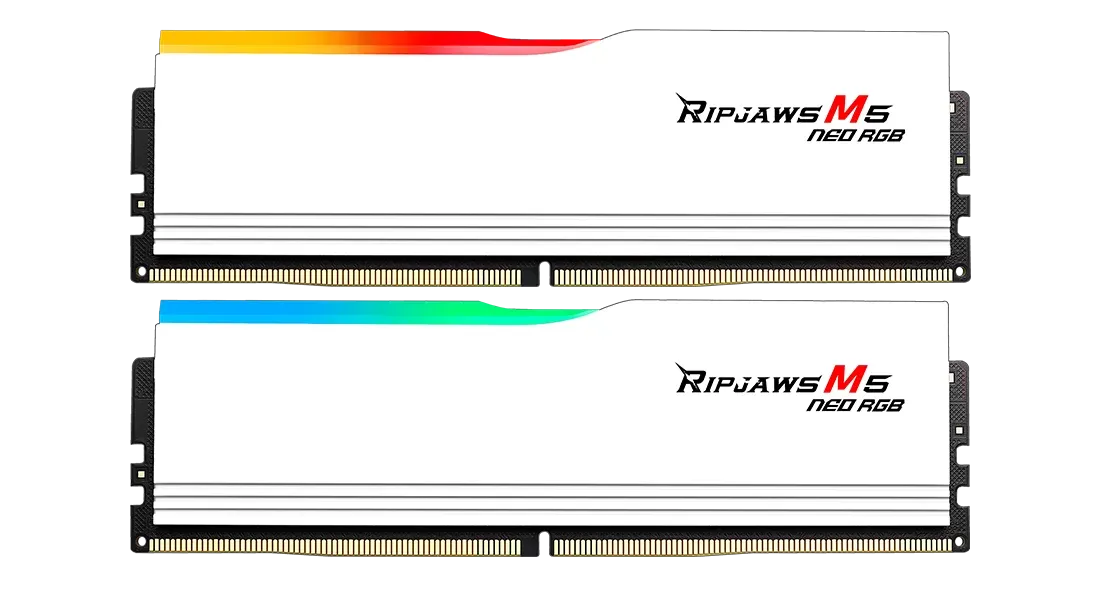Оперативная память DDR5 64 Gb 6000 MHz G.Skill RIPJAWS M5 NEO RGB White (F5-6000J3636F32GX2-RM5NRW)