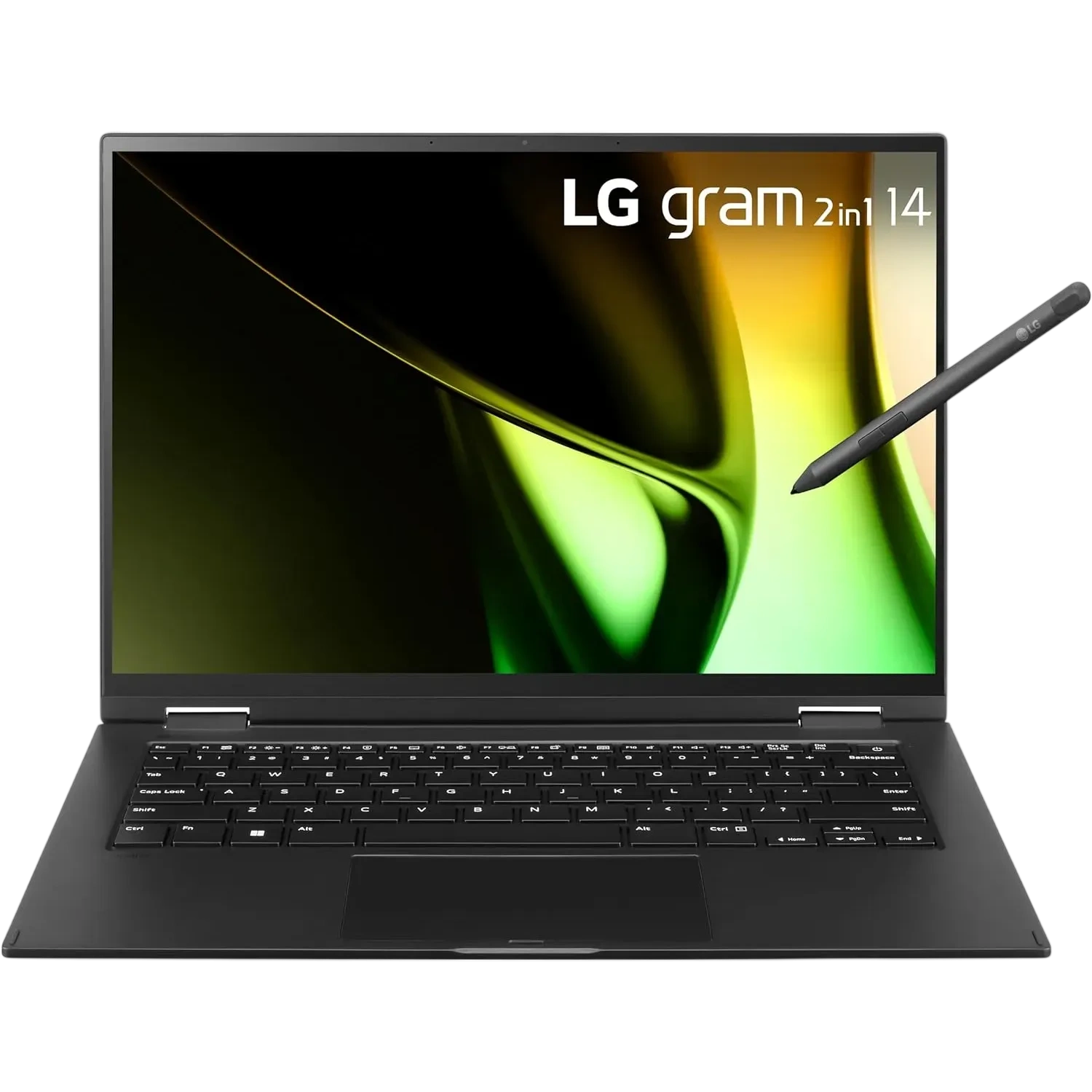 Ноутбук LG Gram 14 2-in-1 14T90S-G.AAB6U1 (Ultra 7 155H/14" WUXGA Touch/16Gb/1Tb/Arc Graphics/Wi-Fi/BT/Win 11 H) Black - фото