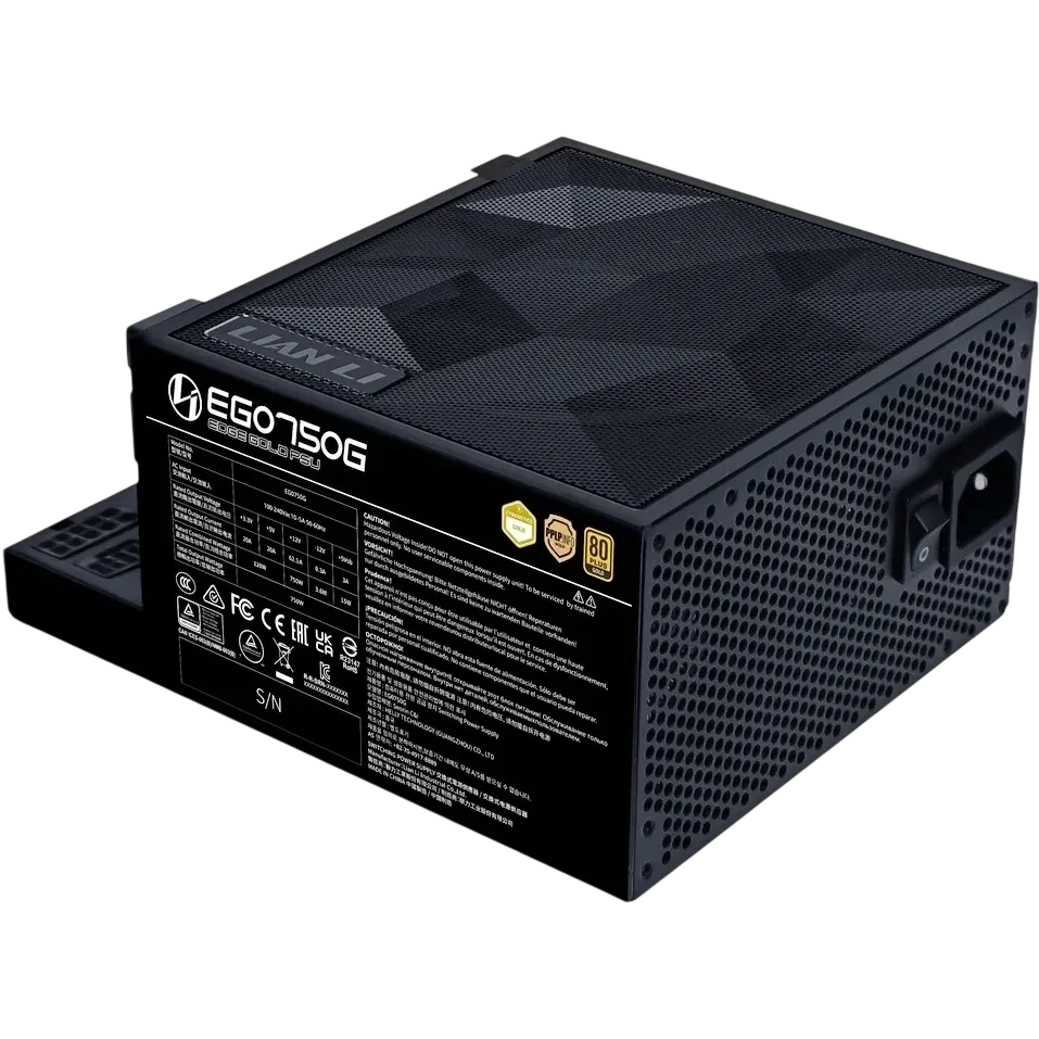 Блок питания Lian Li 750W EG0750G Black (G9P.EG0750G.B000.RU) 16 Pin (PCIe 5.1 Connector Cable Details)