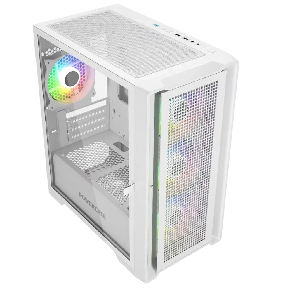 Компьютерный корпус Powercase Alisio Micro X4W V2 TG ARGB White (CAMCXW-A4)