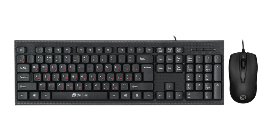 Фото - Подарочный комплект клавиатура+мышь USB черный