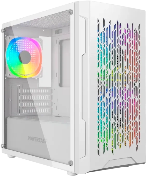 Компьютерный корпус Powercase Mistral Micro D3W TG ARGB PWM White (CMMDW-A3) купить по выгодной цене! 
