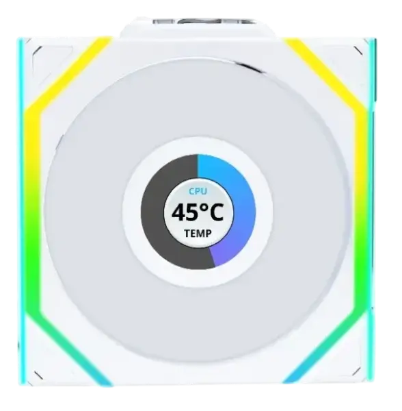 G99.12SLLCD1W1W.R0 Lian Li UNI FAN SL WIRELESS LCD 120 / 12SLLCD1W1W WHITE / 120x124,5x28мм (1.6” LCD дисплей,  PWM,  ARG