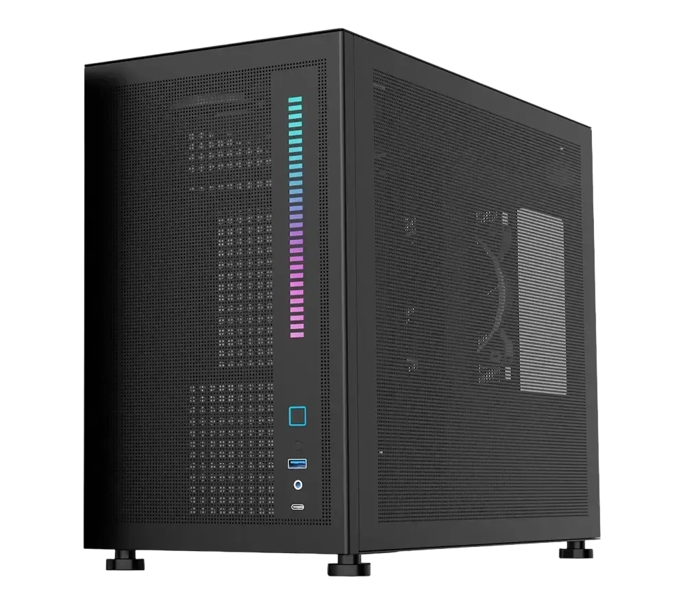 Корпус для ПК 1STPLAYER - MIKU Mi6, 1х2.5", 1х3.5"ext, 1xUSB3.0, Mini Tower, без БП, цвет чёрный, Mi6-BK