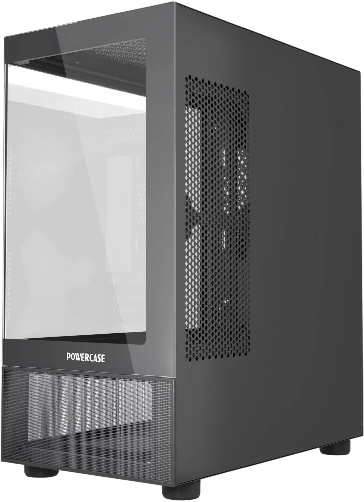 Компьютерный корпус Powercase Vision Micro M2 TG Black (CVMBM2-L0) купить по выгодной цене! 