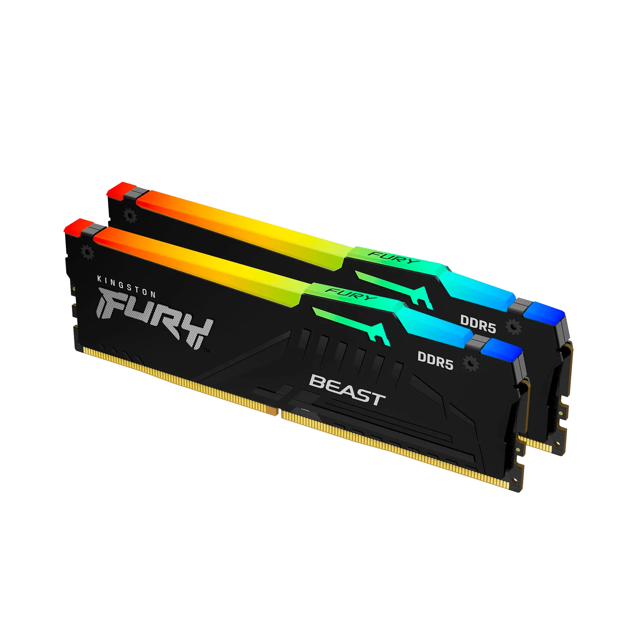 Оперативная память DDR5 32 ГБ 5600 МГц Kingston FURY Beast RGB (KF556C40BBAK2-32) модулей 2 шт.