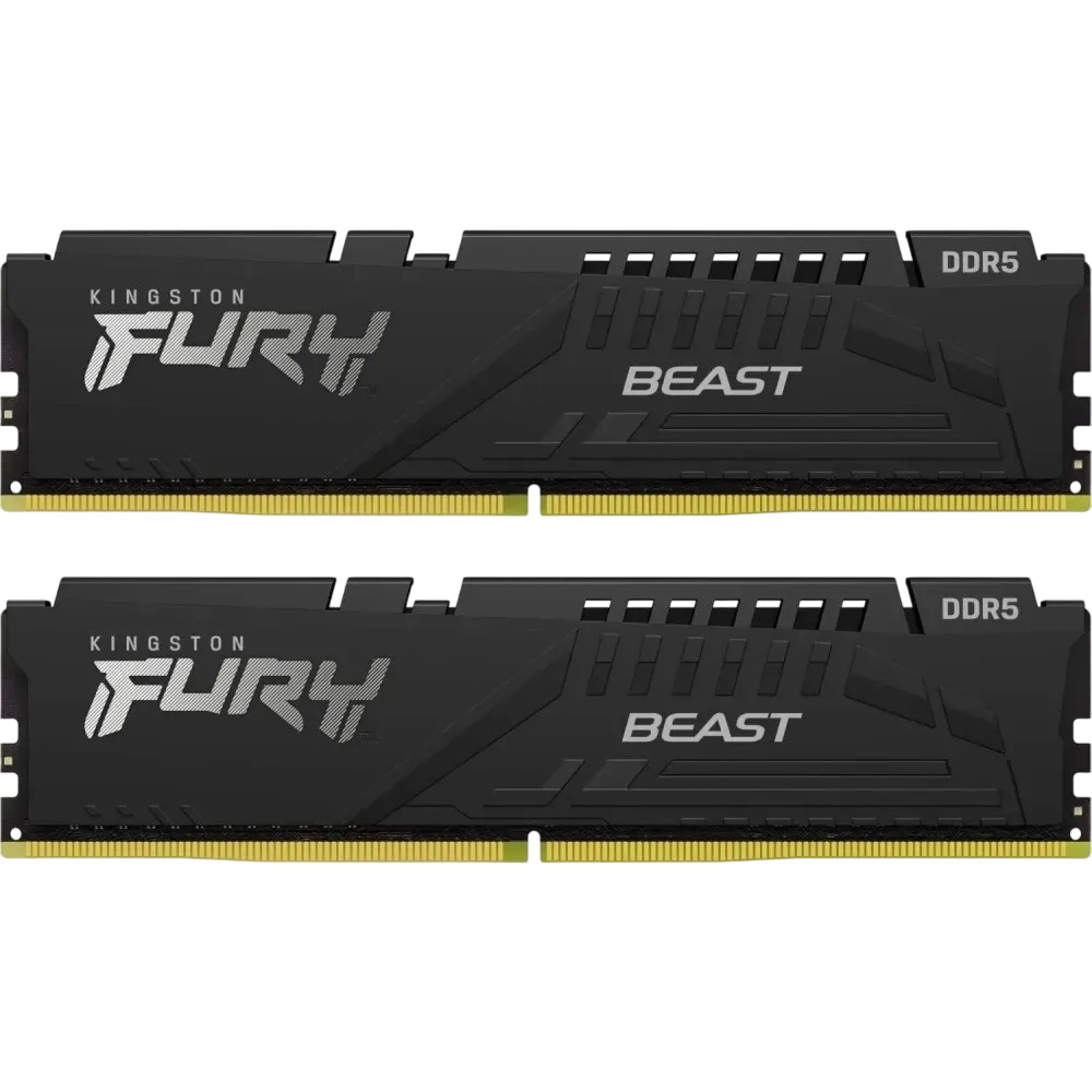 Оперативная память DDR5 64 Gb 6000 MHz Kingston FURY Beast Black (KF560C30BBK2-64) купить по выгодной цене! 