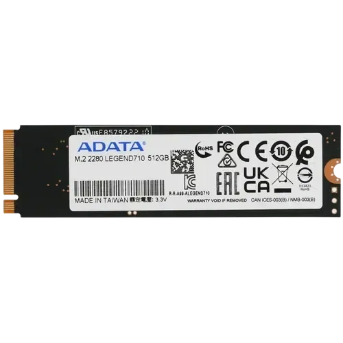 Твердотельный накопитель SSD 512 ГБ M.2 NVMe ADATA LEGEND 710 (ALEG-710-512GCS) купить по выгодной цене! 