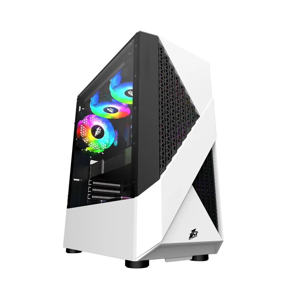 Компьютерный корпус 1STPLAYER FIREROSE F3-A ATX TG LED fans (F3-A-WH-4F1) White