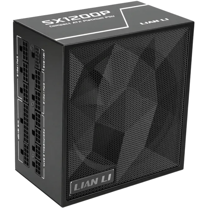 Блок питания Lian Li 1200W SX1200P Black (G9P.SX1200P.B000.RU) 16 Pin (PCIe 5.1 Connector Cable Details) купить по выгодной цене! 