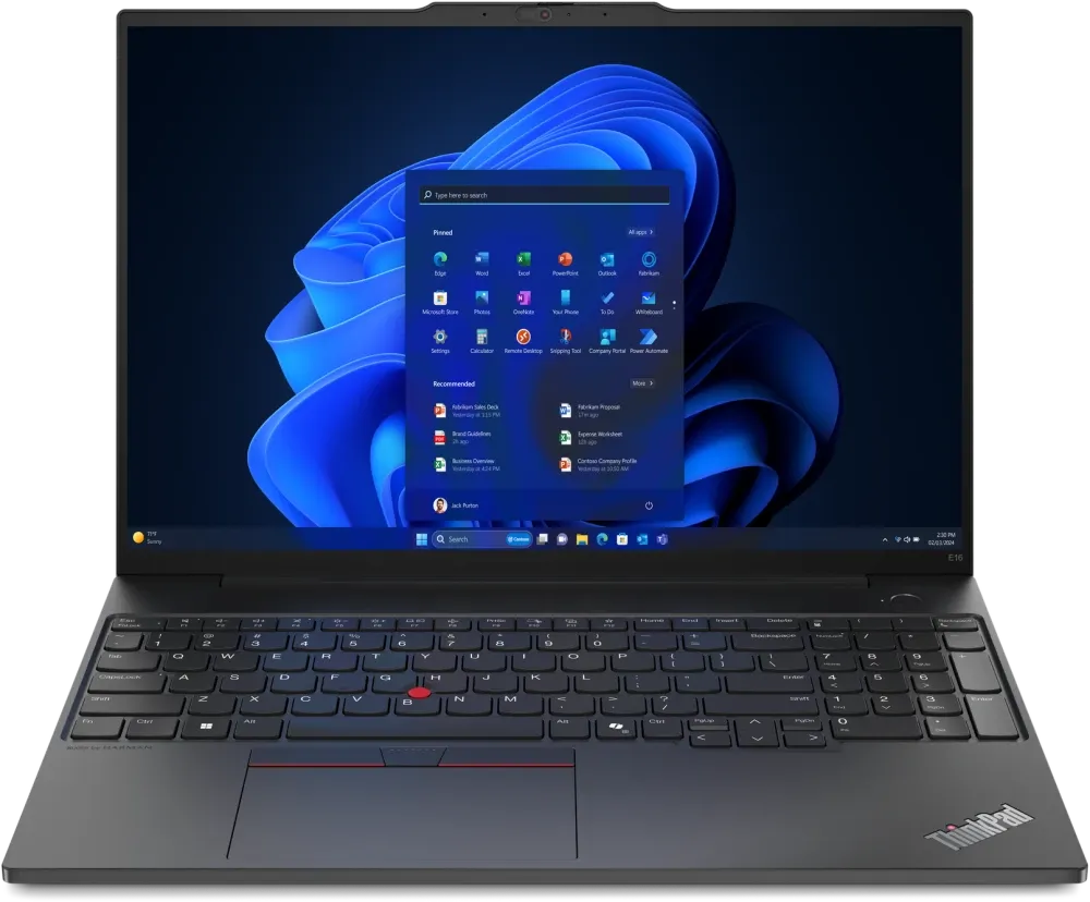 Ноутбук Lenovo ThinkPad E16 Gen 2 (AMD Ryzen R7-7735HS/16" 1920x1200/32Gb/1024Gb SSD/AMD Radeon 680M/Win 11 Pro) Black - фото