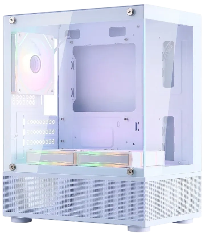 Корпус Mi2-A-WH-2FC7R-W-1FC7-W 1stPlayer MIKU Mi2-A ARGB White mATX Aquarium TG USB 3.0 без БП 3xFan