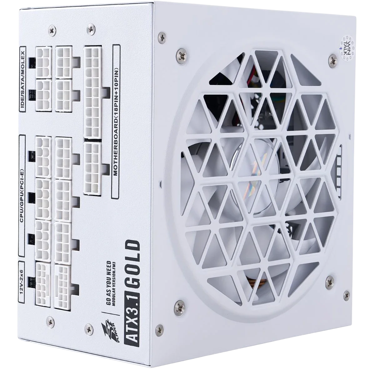 Блок питания 1STPLAYER 1200W NGDP GOLD White (HA-1200BA4-WH) 16 Pin (PCIe 5.1 Connector Cable Details) купить по выгодной цене! 