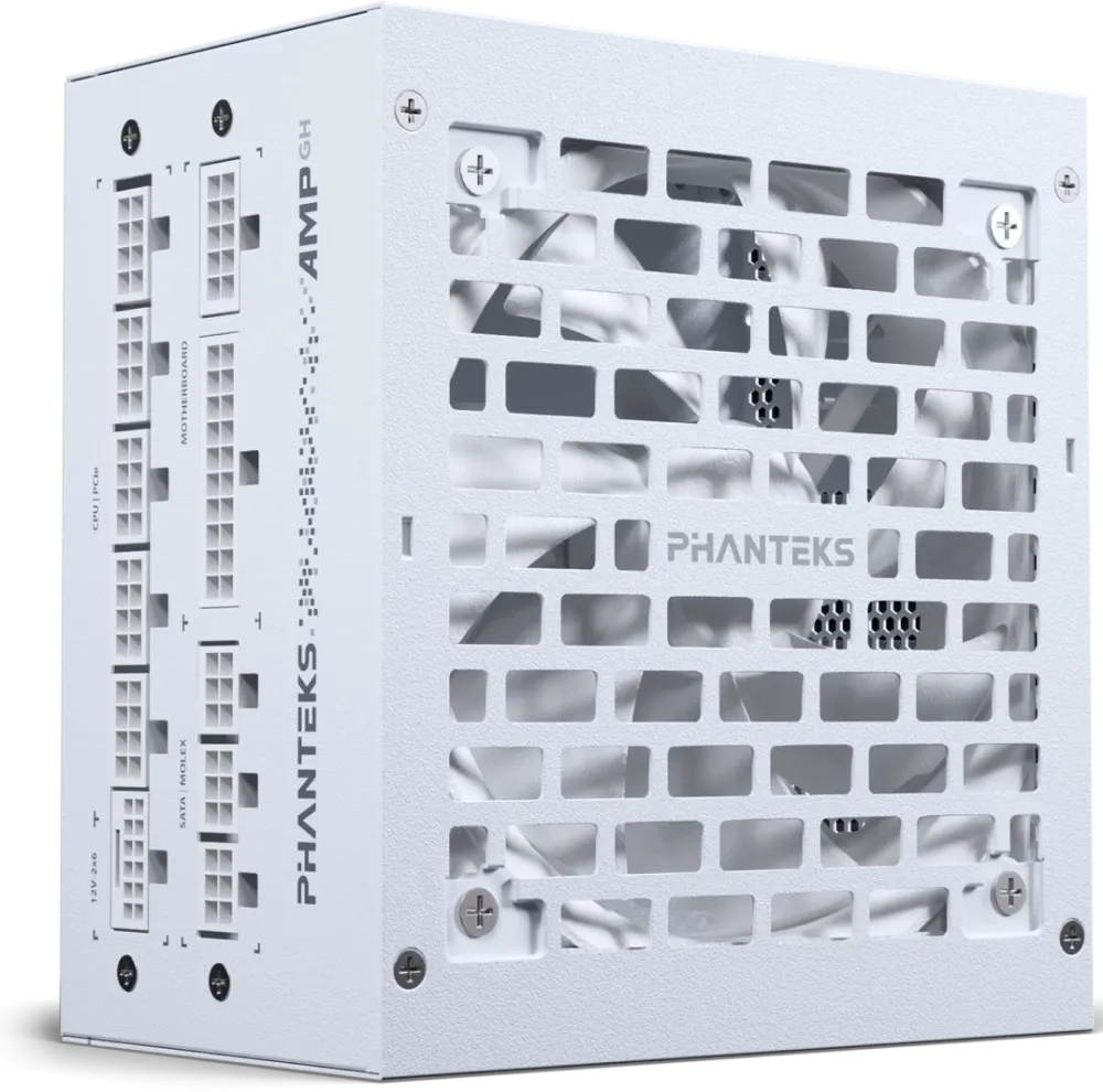 PHANTEKS AMP GH 750W  PH-P750GH_WT01 (80 Plus Gold, ATX 3.1, PCIe 5.0, APFC, 120mm  Fan,  Fully  Modular, White)