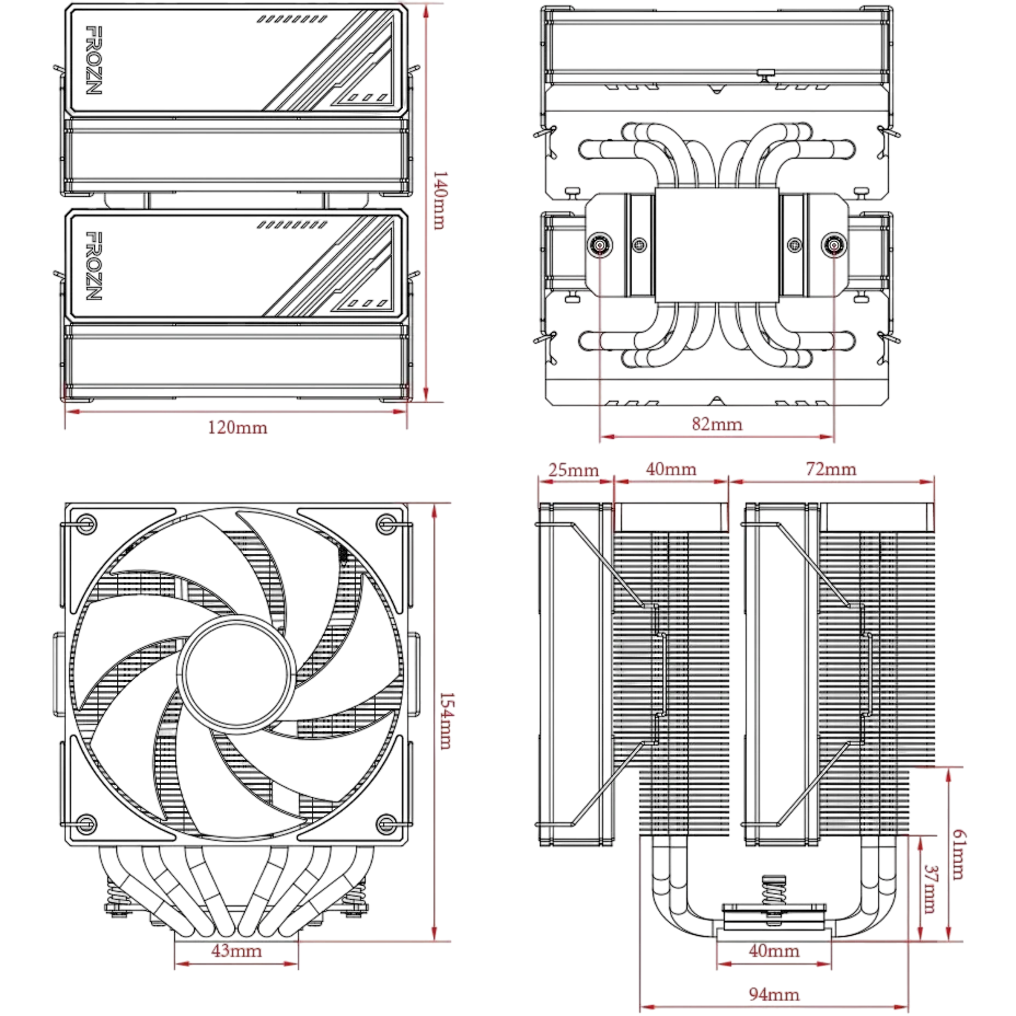 Кулер для процессора ID-Cooling FROZN A620 Black