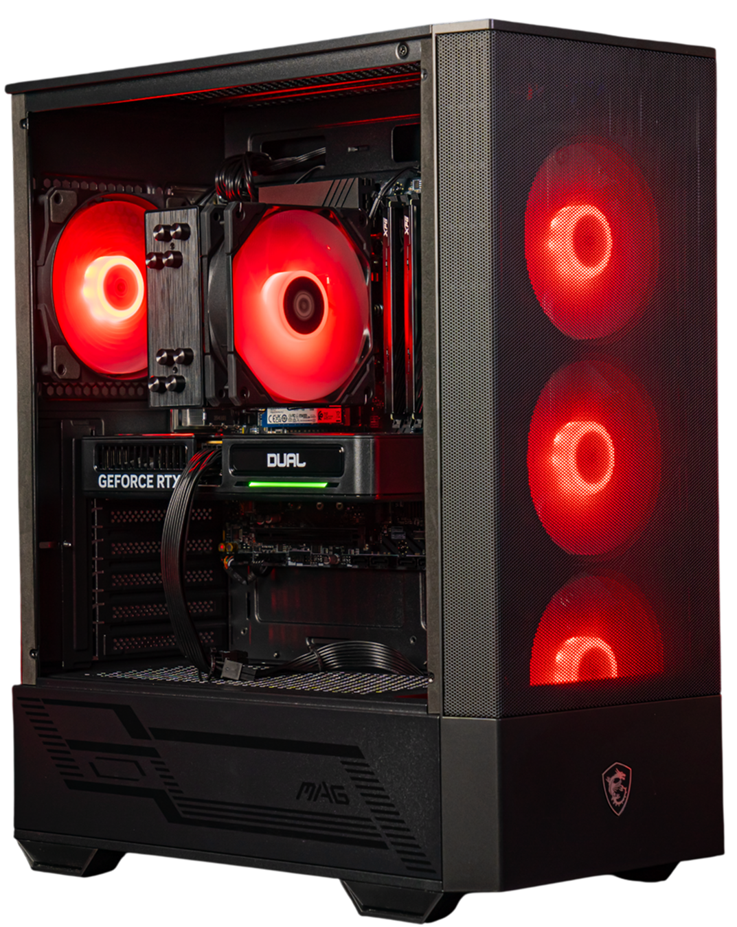 Игровой компьютер 991678 (Ryzen 5 7500F 3.7 ГГц/AMD B650/32 ГБ 6.0 ГГц/1024 SSD/RTX 5050 8 ГБ/Wi-Fi/650W/MSI MAG FORGE 112R ARGB TG)