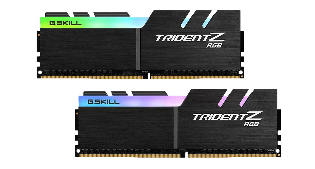 Оперативная память DDR4 32 ГБ 3600 МГц G.Skill Trident Z RGB (F4-3600C16D-32GTZRC) модулей 2 шт.