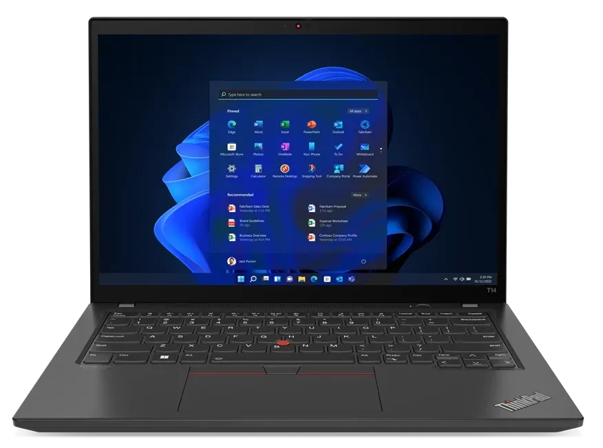 Ноутбук Lenovo ThinkPad T14p (Intel Core i9 13900H/14"/2240x1400/16Gb/SSD 512Gb/Iris Xe Graphics/Windows 11 Pro) Gray - фото