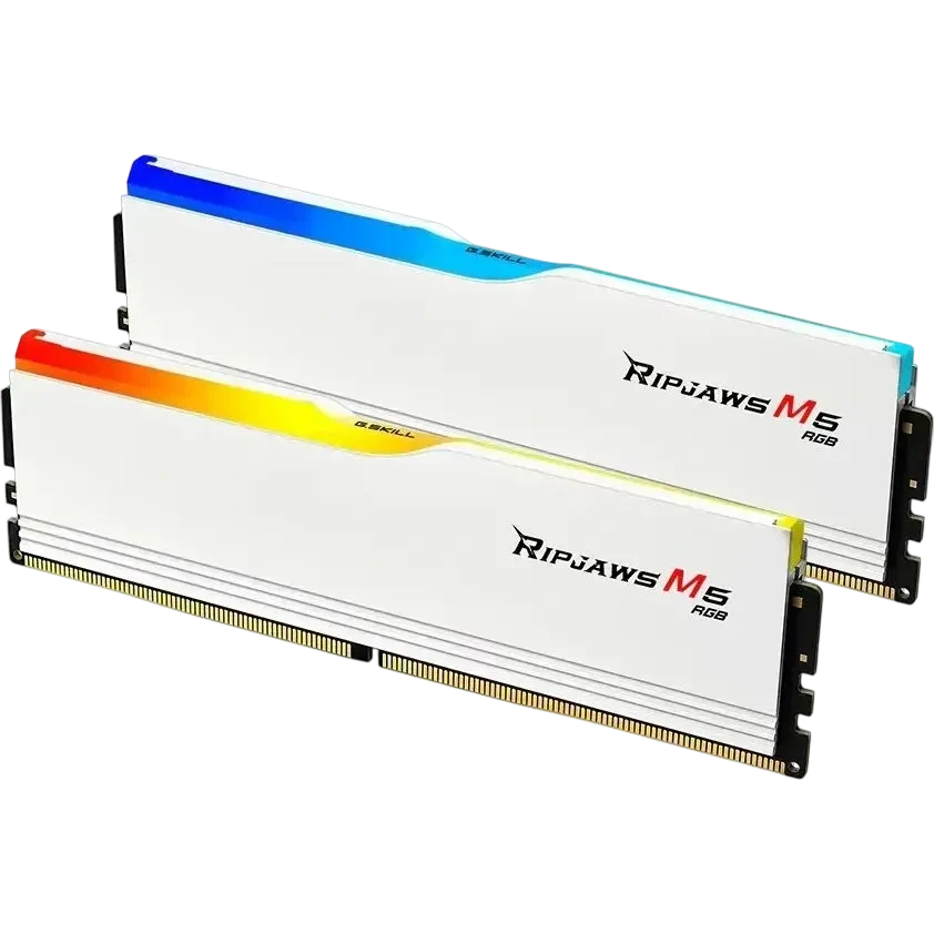 Оперативная память DDR5 32 Gb 6000 MHz G.Skill RIPJAWS M5 RGB White (F5-6000J3040F16GX2-RM5RW) купить по выгодной цене! 