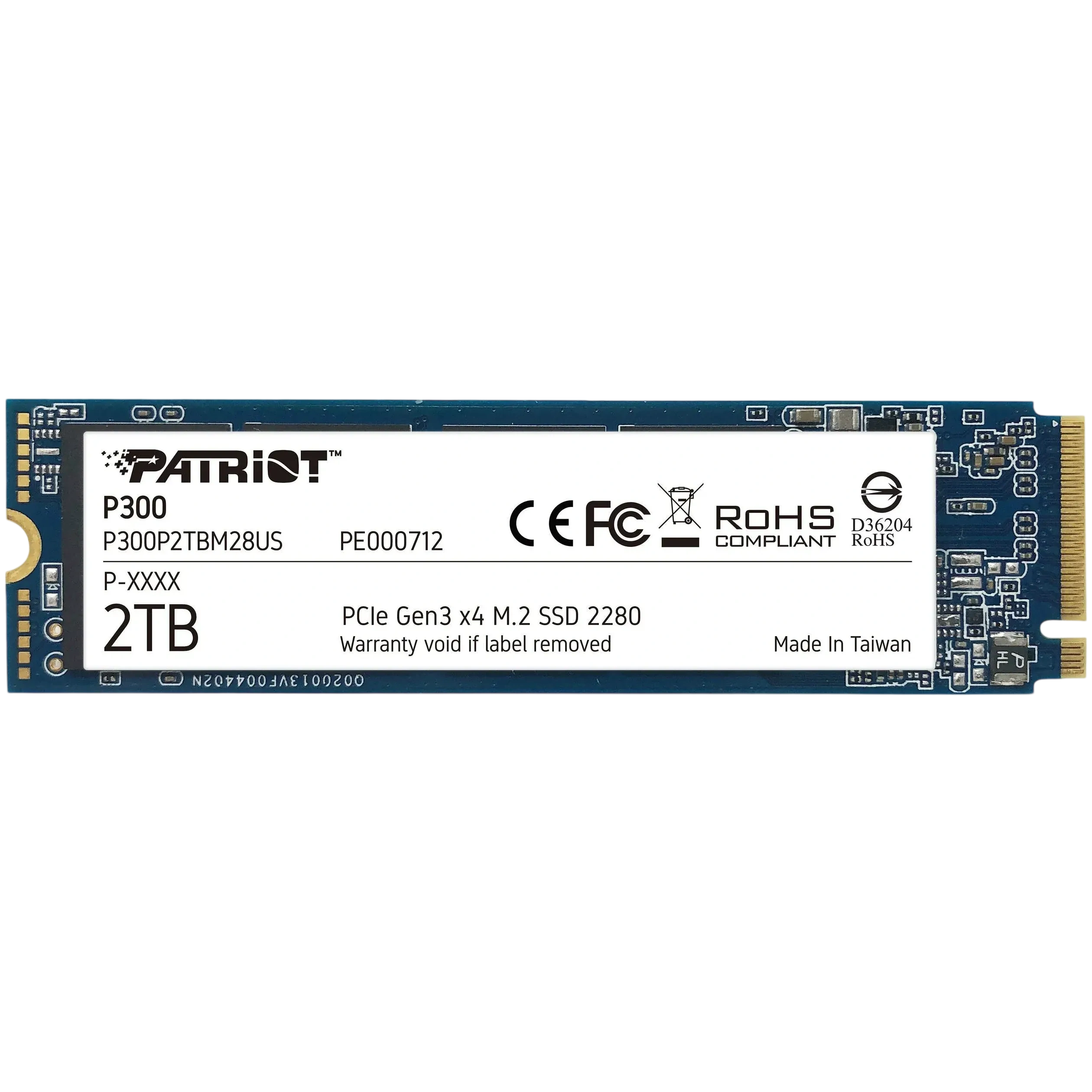 Твердотельный накопитель SSD 2 ТБ M.2 NVMe Patriot (P300P2TBM28) купить по выгодной цене! 