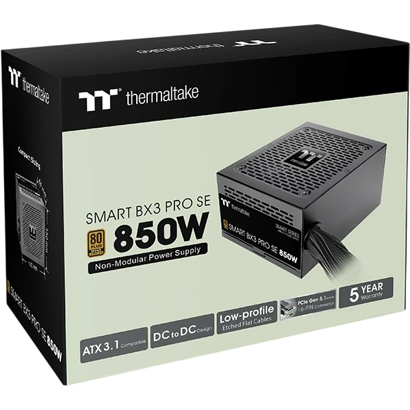 Блок питания Thermaltake 850W Smart BX3 Pro SE (PS-SPD-0850NNSABE-7) 16 Pin (PCIe 5.0 Connector Cable Details) купить! 