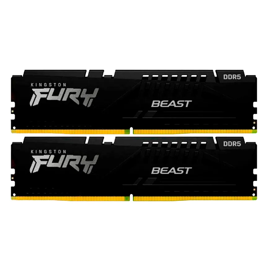 Оперативная память DDR5 16 ГБ 5600 МГц Kingston FURY Beast Black (KF556C40BBK2-16) модулей 2 шт. купить по выгодной цене! 
