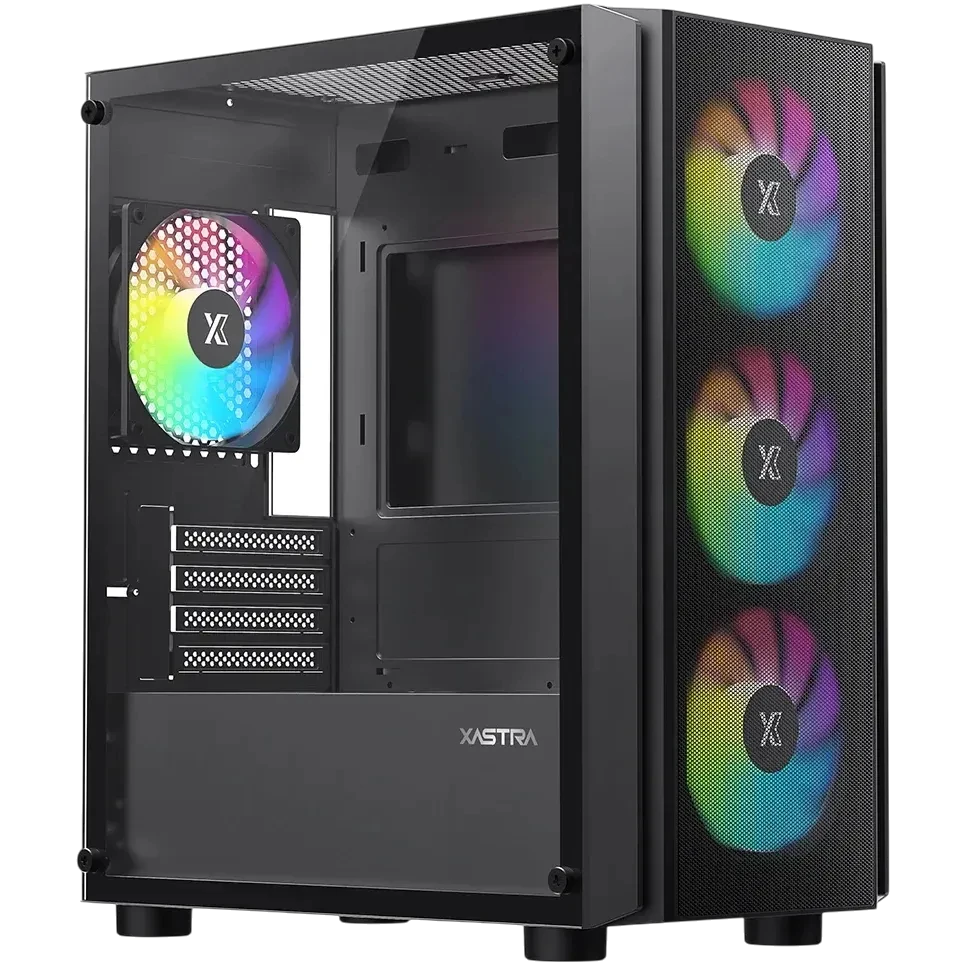 Компьютерный корпус XASTRA A402M 4ARGB-C6 TG Black (A402M-4FC12A-BK-C6) купить по выгодной цене! 