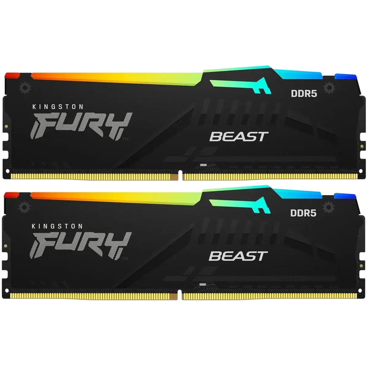 Оперативная память 32 Gb 6400 MHz Kingston FURY Beast RGB Black (KF564C32BBEAK2-32) купить по выгодной цене! 