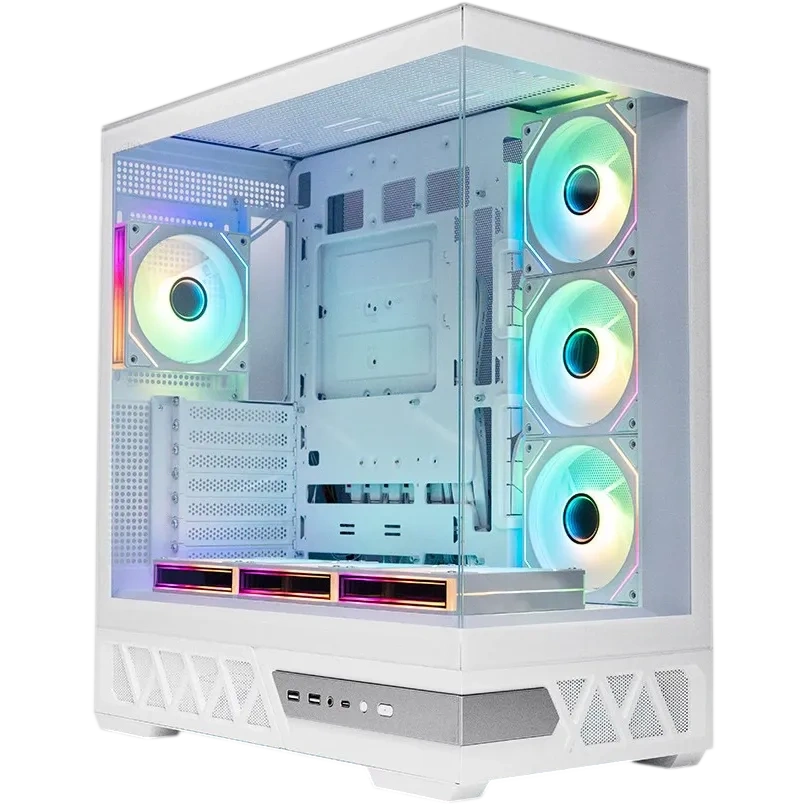XASTRA Корпус Q700 7ARGB-C10-UC White ATX/Aquarium/Screewless/7x120mm ARGB PWM mirror fans/Argb+PWM HUB 10port/Type C Q700-7FM12A-C10-UC-WH
