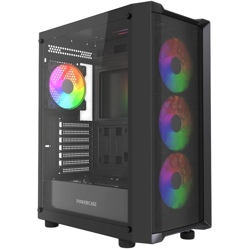 Компьютерный корпус Powercase Mistral EA19 TG ARGB Black (CMAEA19-A4)