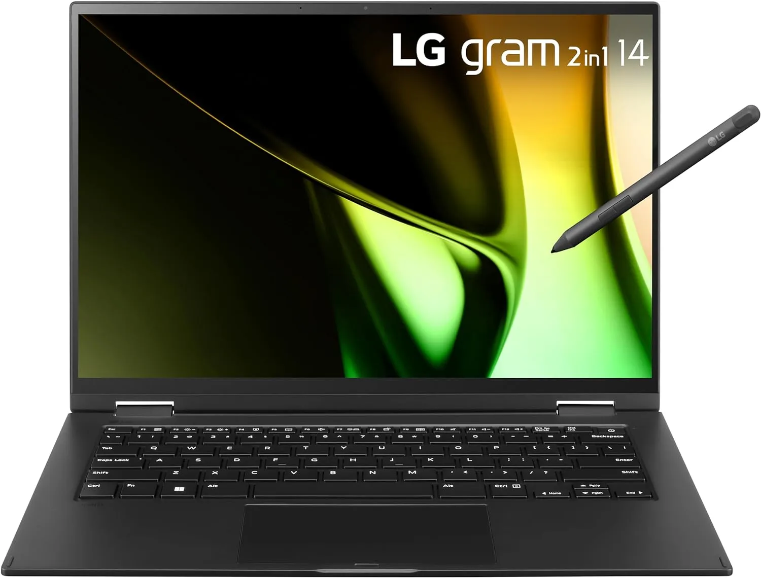 Ноутбук LG Gram 14 2-in-1 14T90S-G.AAB6U1 (Ultra 7 155H/14" WUXGA Touch/16Gb/1Tb/Arc Graphics/Wi-Fi/BT/Win 11 H) Black - фото